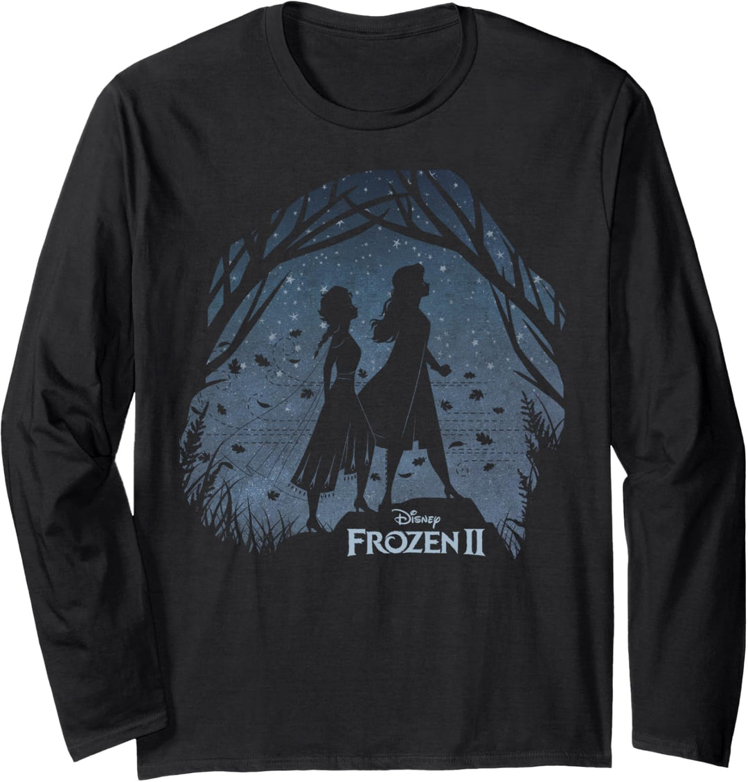 Disney Frozen 2 Anna & Elsa Silhouettes Langarmshirt