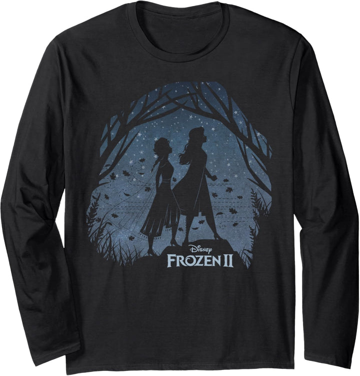 Disney Frozen 2 Anna & Elsa Silhouettes Langarmshirt