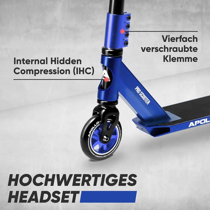 Apollo Stunt Scooter - Star Pro | HighQuality eloxierter Profi Stuntroller | Kinder Scooter mit ABEC