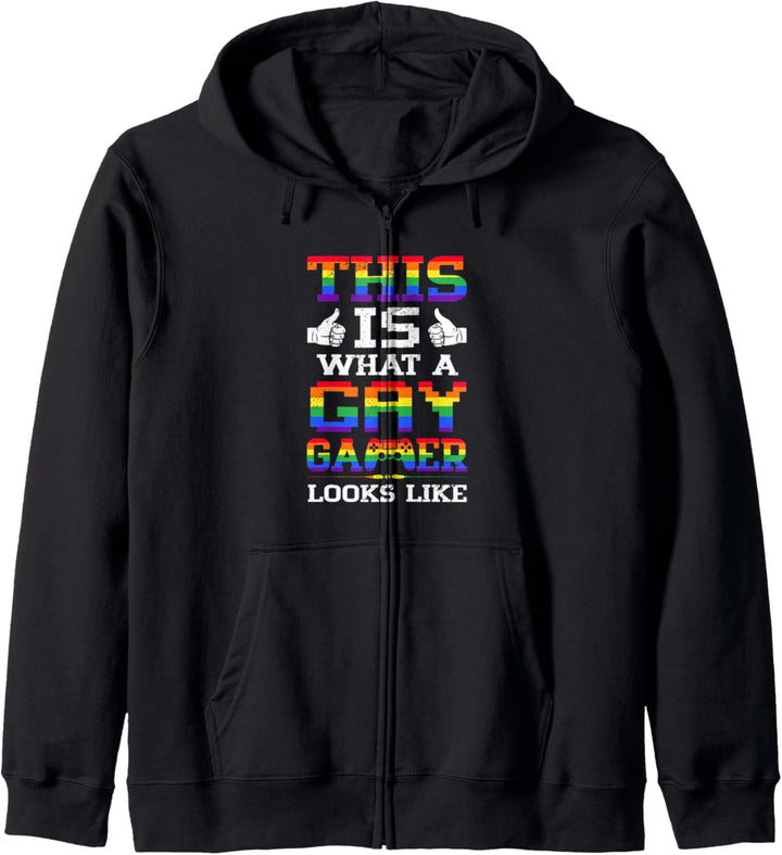 Gaymer Regenbogen Stolz Monat Video Spiel Spieler Kapuzenjacke