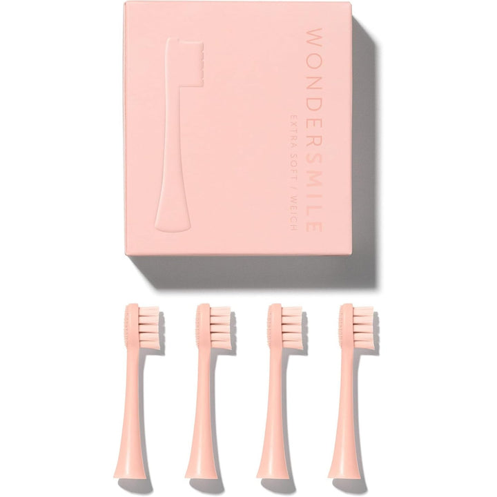 Wondersmile Ersatzbürsten Schallzahnbürste (Soft, Atomic Rose, 4er Pack) - Bürstenköpfe für Wondersm