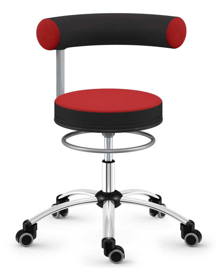 Sanus®-Gesundheitsstuhl | Rollhocker mit 360° Lehne, höhenverstellbarer Lehne, Sitzhöhe 36-43 cm, St