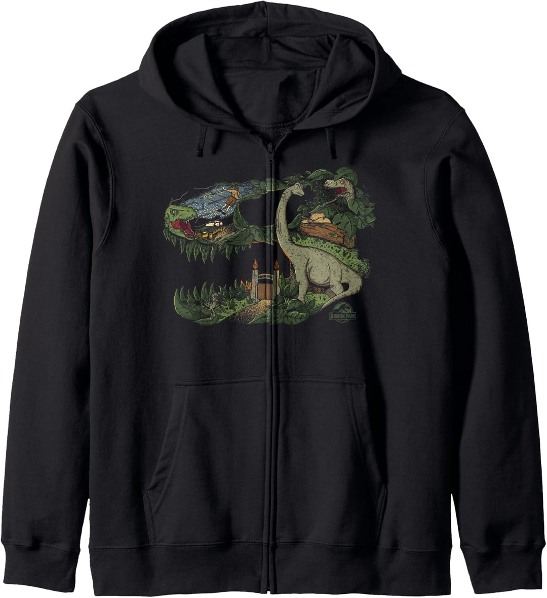 Jurassic Park Dinosaur T-Rex Skull Mashup Kapuzenjacke
