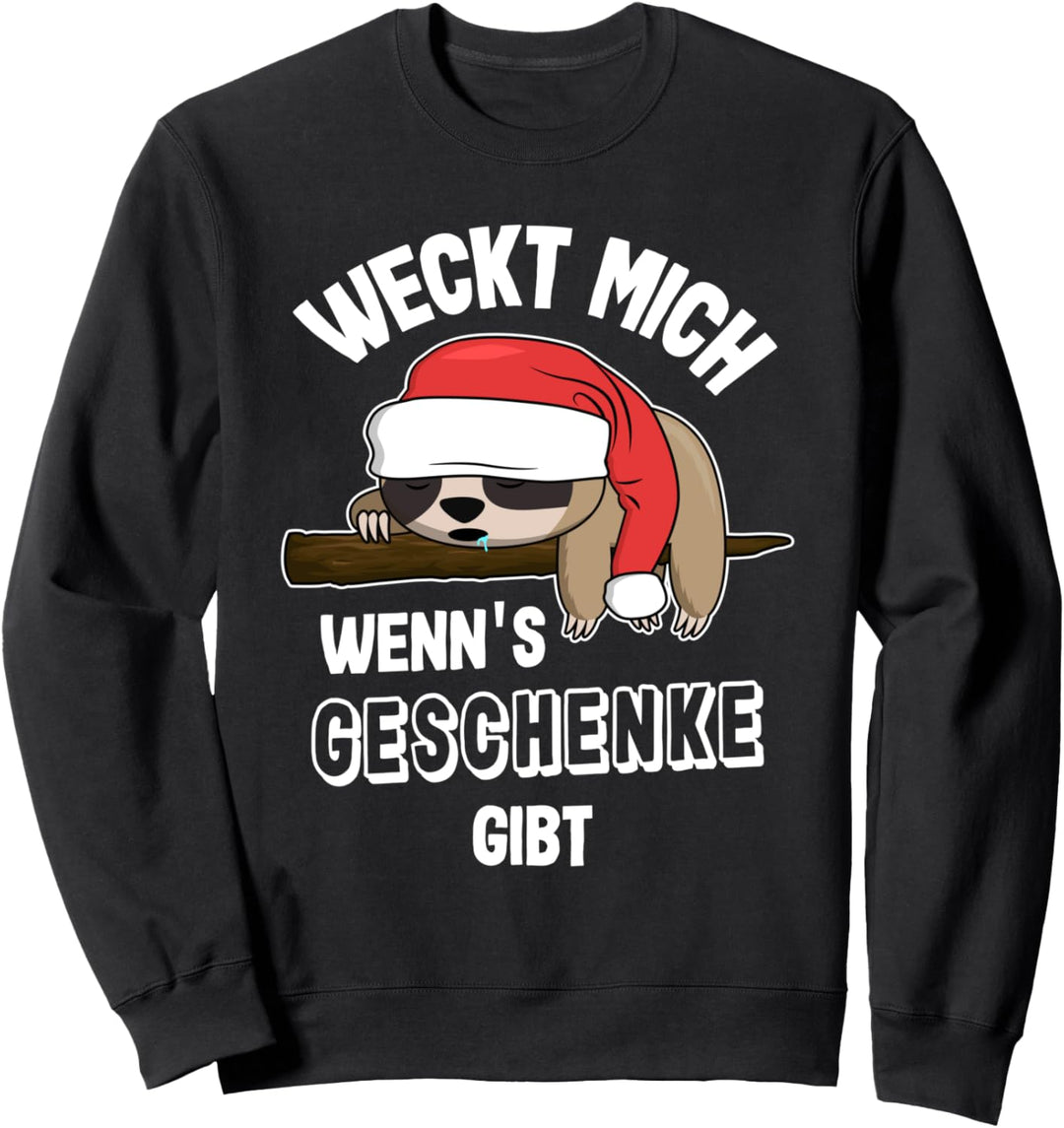 Christmas Schlafanzug Weihnachten Faultier Winterschlaf Sweatshirt