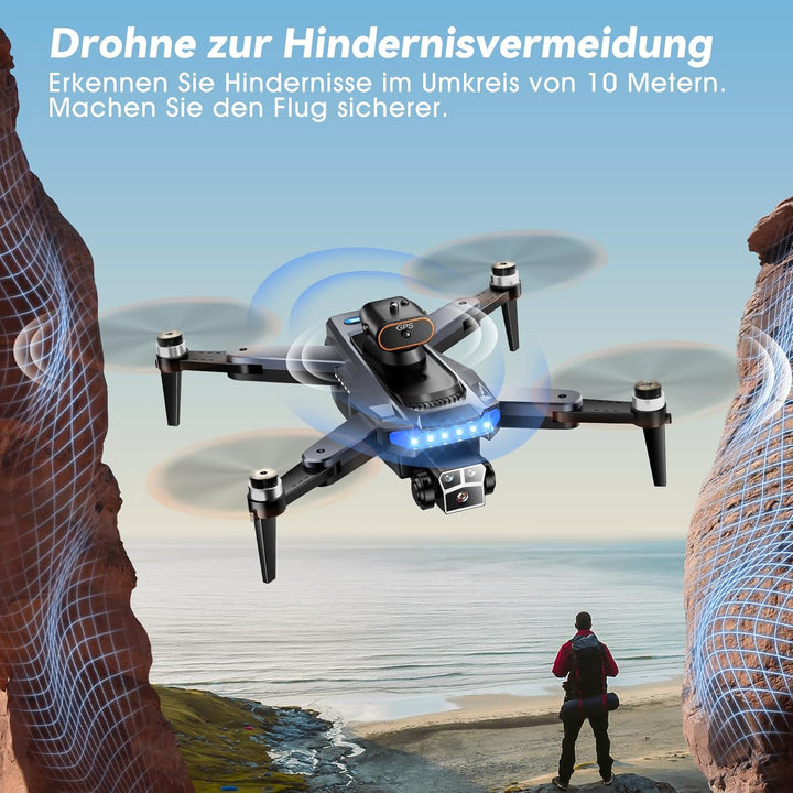 P17 GPS Drohne mit Kamera 4K für Erwachsene, bürstenloser Motor, 54 Min Flugzeit mit 3 Akkus, unter