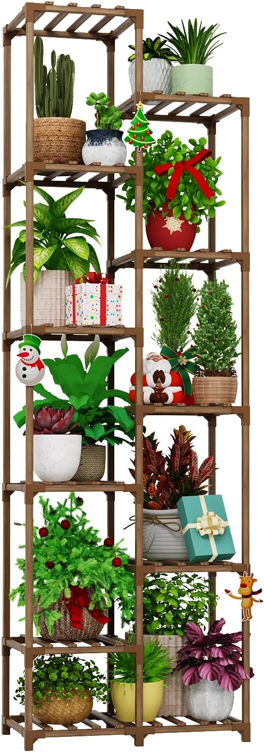 Bamworld Pflanzenregal Outdoor Indoor Blumenständer Hoch Pflanzentreppe Blumenständer für Draussen P