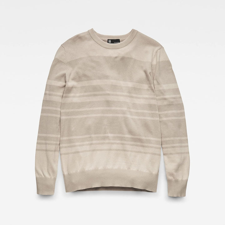 G-STAR Herren Stripe Knitted Sweater XL Mehrfarbig (Dk Talc/Dk Brick Stripe), XL Mehrfarbig (Dk Talc