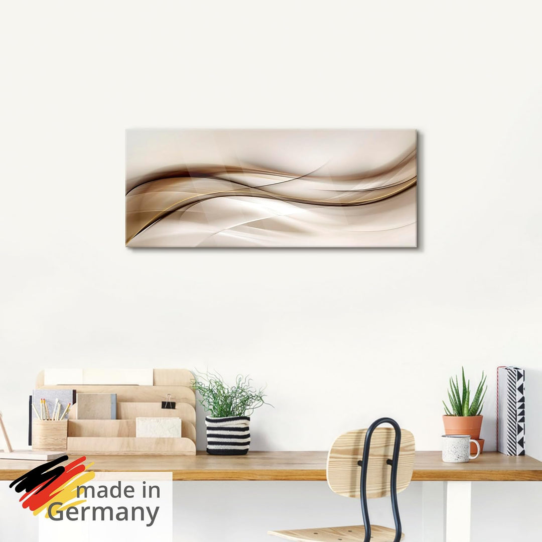 ARTland Glasbilder Wandbild Glas Bild einteilig 100x50 cm Querformat Moderne Kunst Abstrakt Modern R