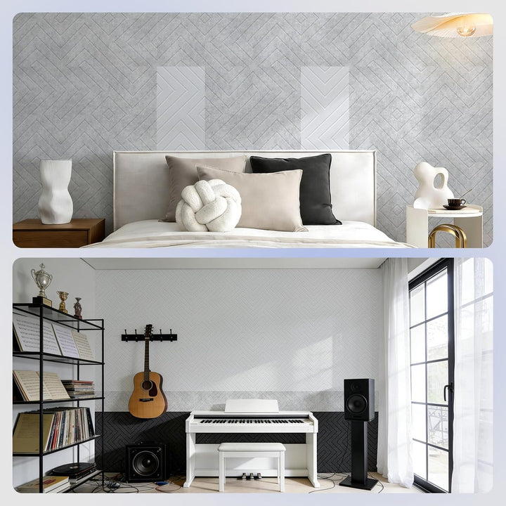 Vieshful Selbstklebende Akustikpaneele 20 Stück 30x30x1 cm – Hochdichte Schallschutzplatten Wandpane