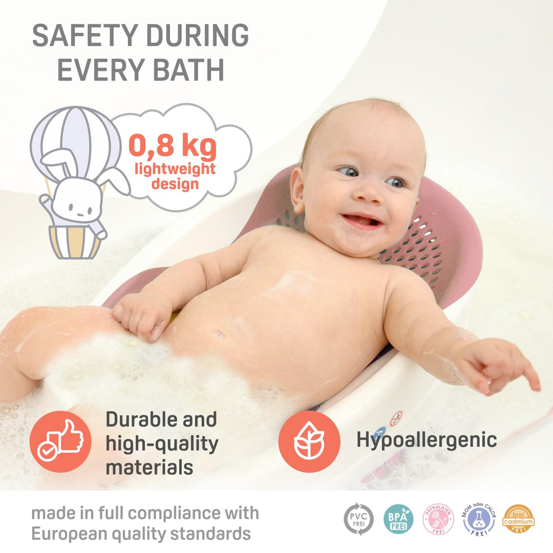 BABYLON DOLPHIN Badewannensitz Baby Ab 0-6 Monate – Ergonomisches Kinder Badewanne – Hypoallergen, S