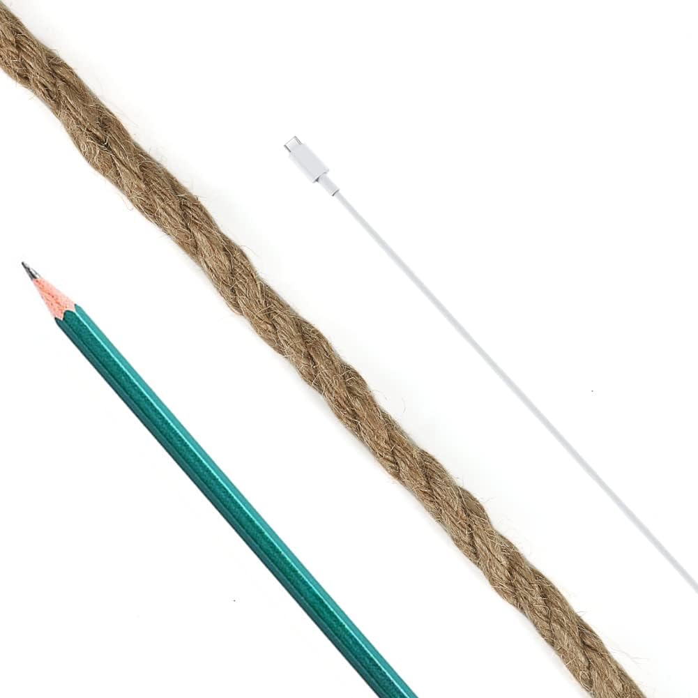 Vivifying Hanfseil, 30m 8mm Juteseil, Schwere Seil für Handwerk, Floristik, DIY, Dekoration, Bündel,