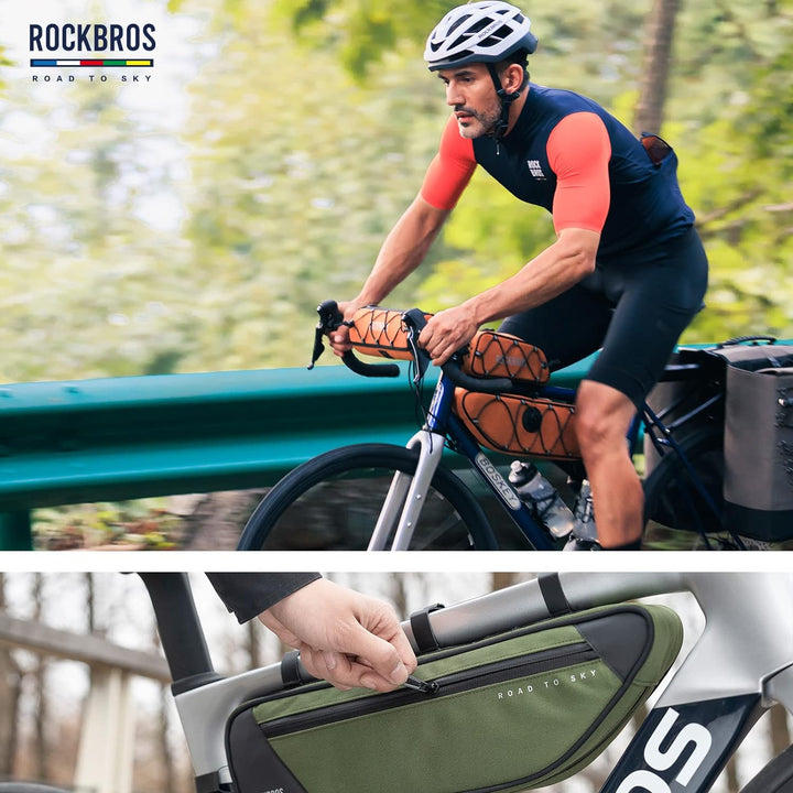 ROCKBROS Road-to-Sky Fahrrad Rahmentasche Reflektierende Wasserabweisende Fahrradtasche für Rahmen 2
