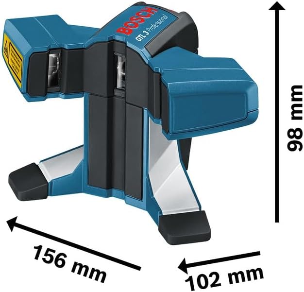 Bosch Professional GTL 3, 20 m Arbeitsbereich, IP 54 Staub- und Spritzwasserschutz, Ausrichtscheibe,