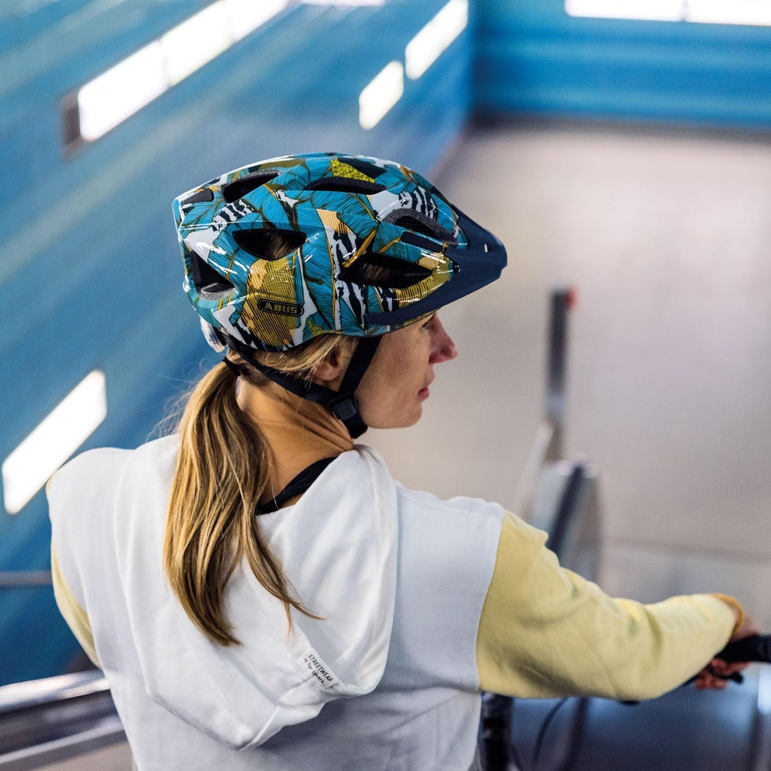 ABUS Stadthelm Aduro 2.0 - Allround-Fahrradhelm mit Licht - in sportivem Design für den Stadtverkehr