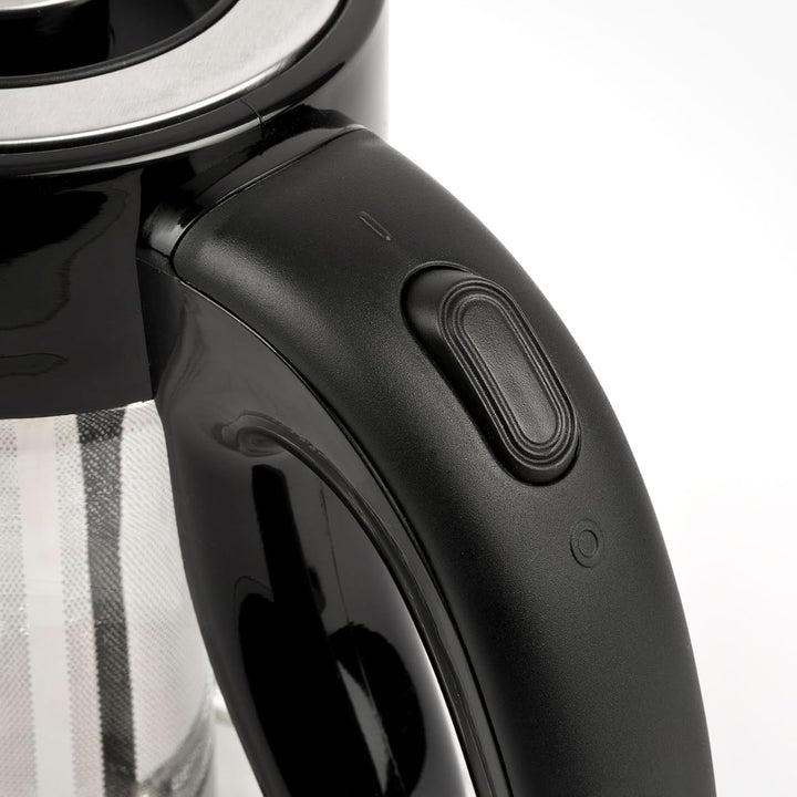 Girmi BL5100 Wasserkocher und Teekanne, 2200 W, 1,7 Liter, Glaskanne Schwarz-edelstahlgrau 1.7 Liter