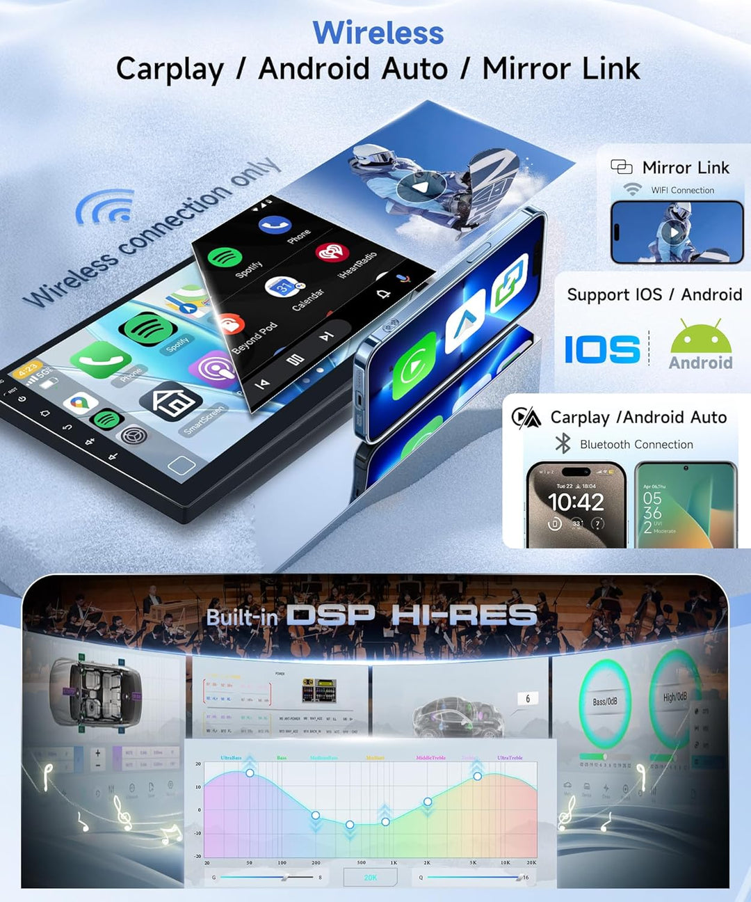 Autoradio 8 Kern Q-Snapdragon 4+64G Android 15 für Suzuki SX4 2006-2013 FIAT Sedici 2005-2014,9 Zoll