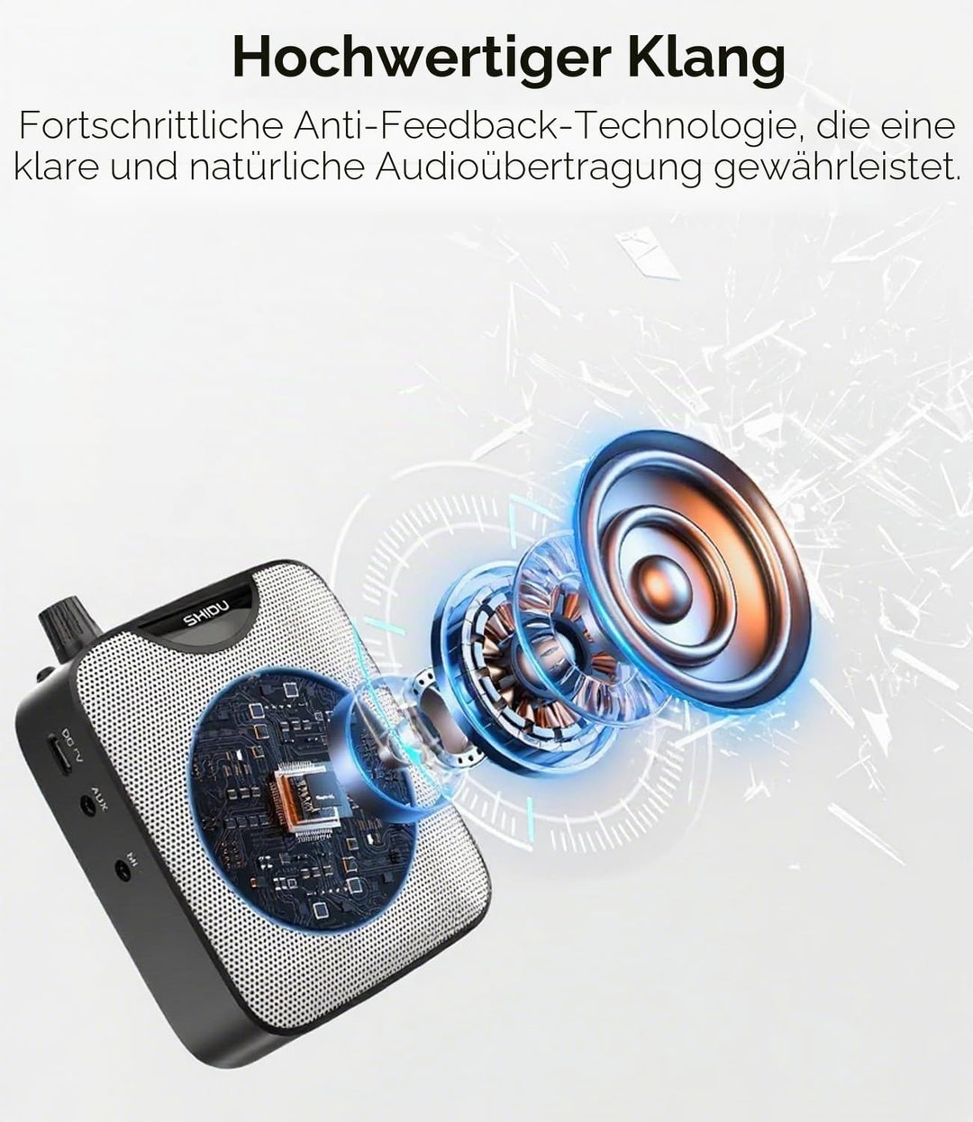 Sprachverstärker Tragbarer Stimmverstärker Lautsprecher mit Mikrofon Headset Mini Verstärker Stimmen