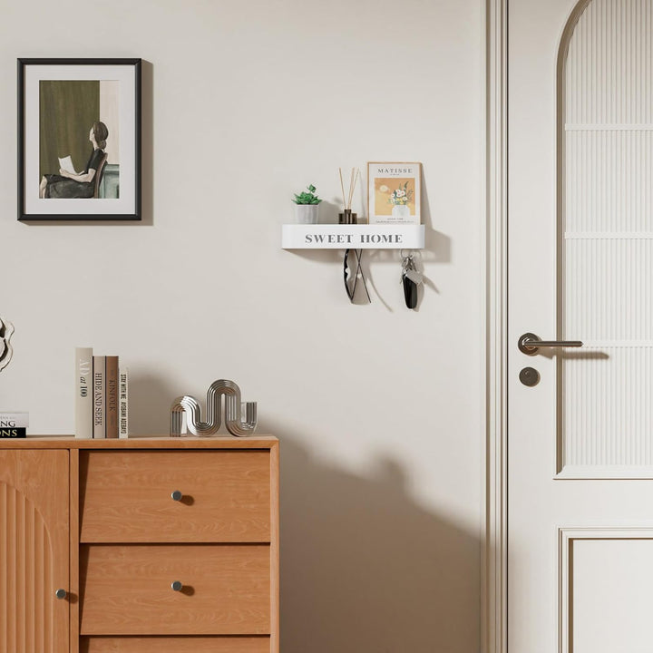 Schlüsselbrett mit Ablage Schlüsselboard Wand - Moderner Minimalistisches Schlüsselhalter, Metall Sc