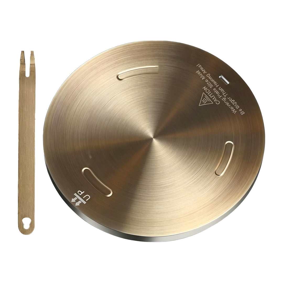 Grouarty 27,9 cm Wärme-Diffusorplatte, Edelstahl, Koch-Induktions-Adapter, Dimmerplatte für Elektro-