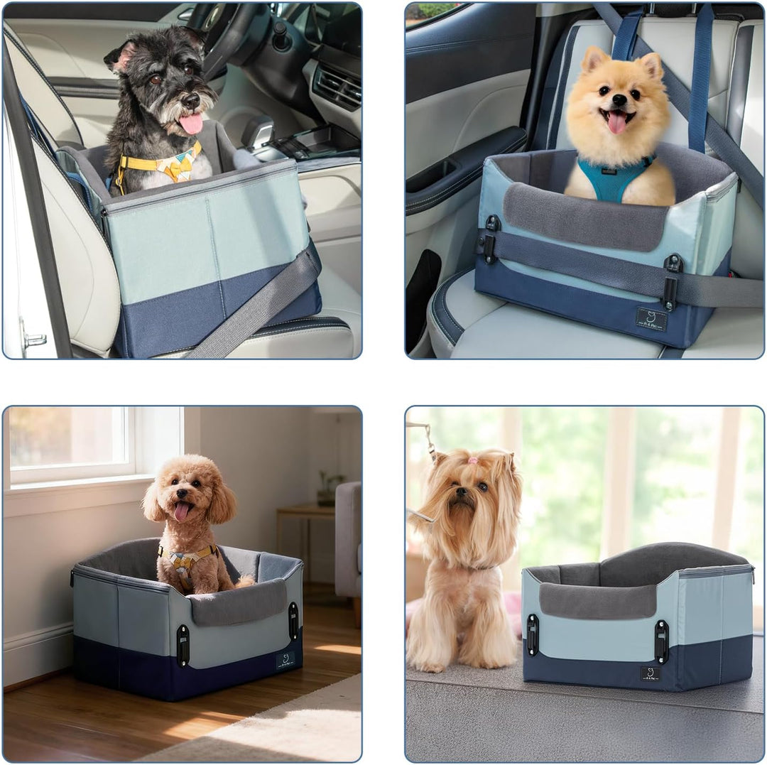 A 4 Pet Hunde Autositz Erhöht, Hundesitz Auto Rückbank, Hundeautositz Hundesitz Kleine Hunde mit pat