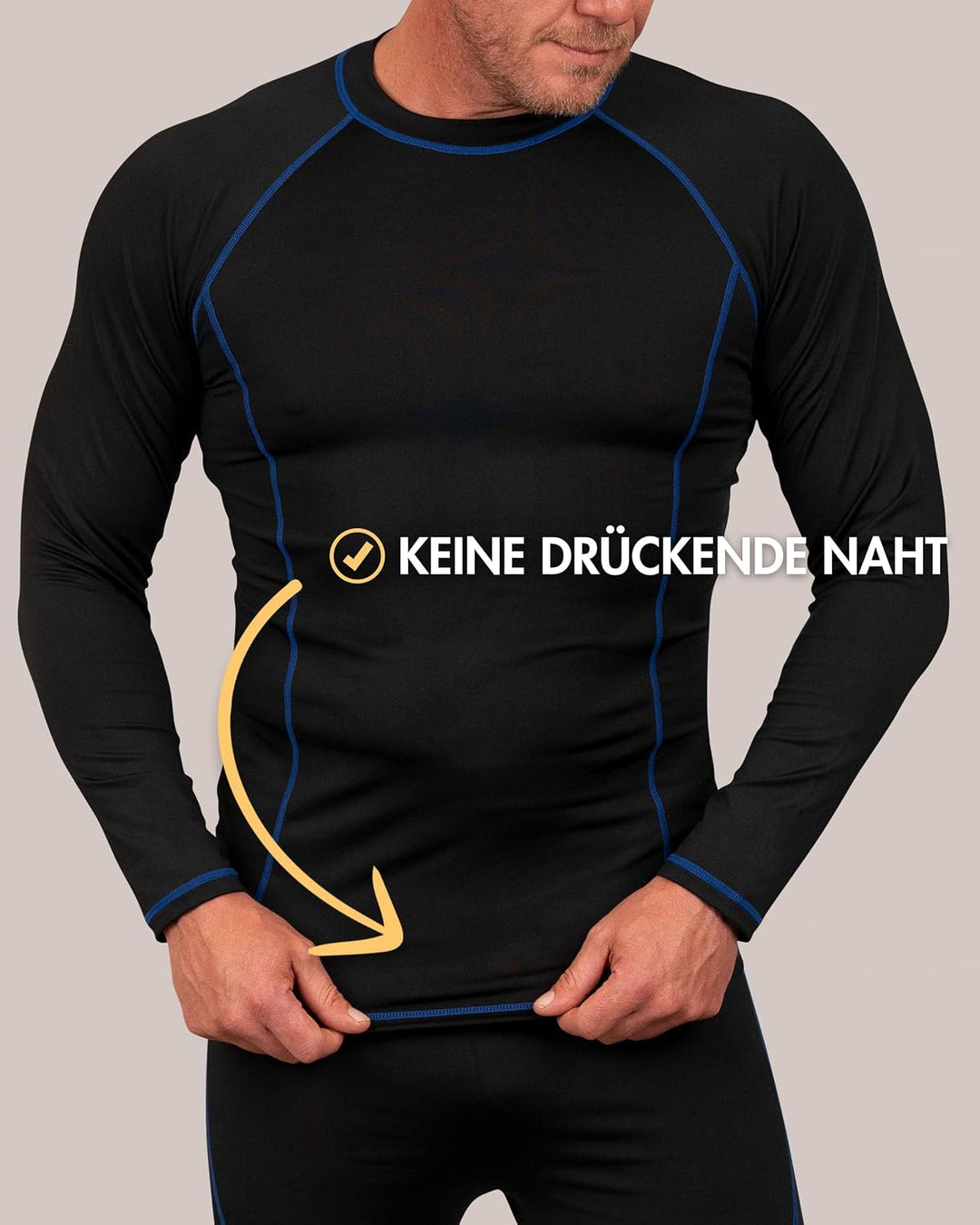 Basic Treasure Thermounterwäsche Set Herren, Skiunterwäsche Winter Thermowäsche Set, Warm, Thermowäs