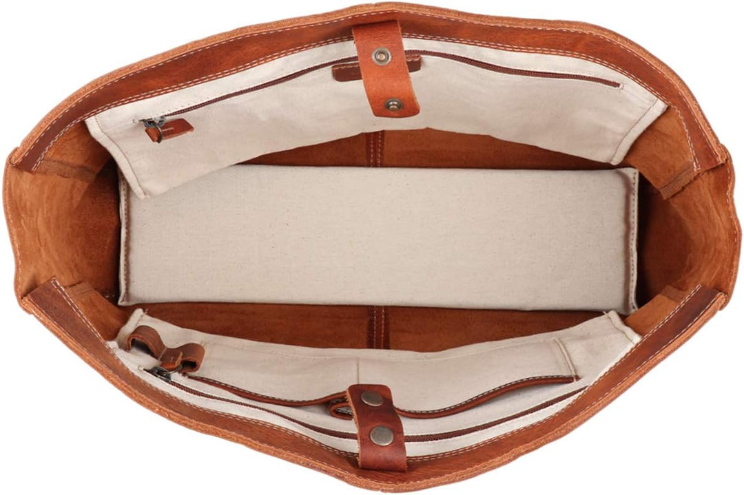 Londo Echtleder Tote Tasche Handtasche Damen Handgefertigt aus Echtem Leder – Laptop Tasche Schulter