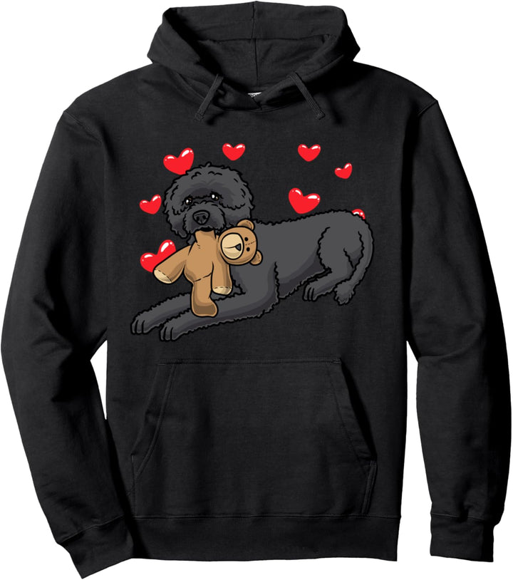 Cão De Água Português Hund Portugiesischer Wasserhund Herzen Pullover Hoodie