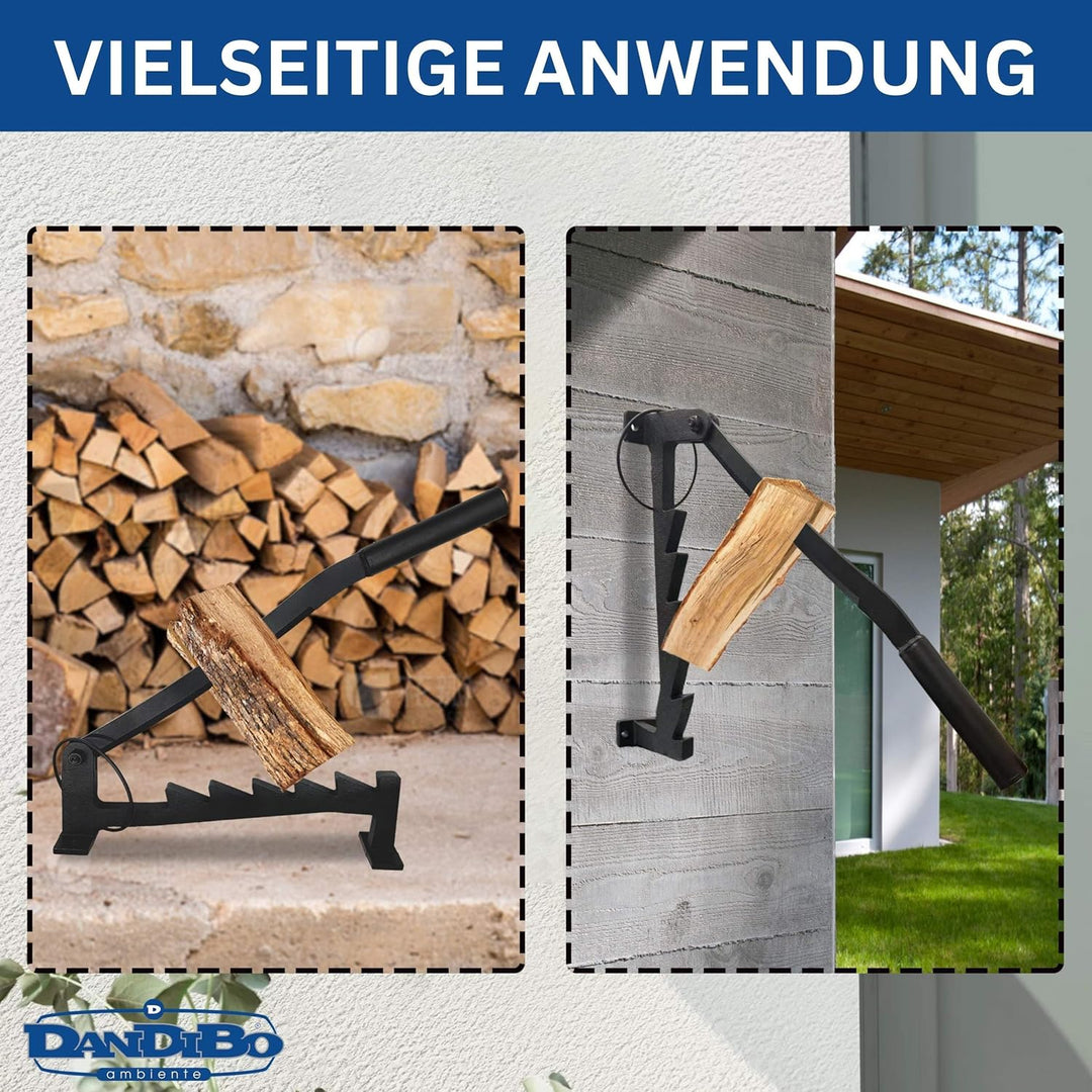 DanDiBo Holzspalter Manuell Wand 96646 Holz Spalten Anzündholz Spalter Wandmontage Brennholzspalter