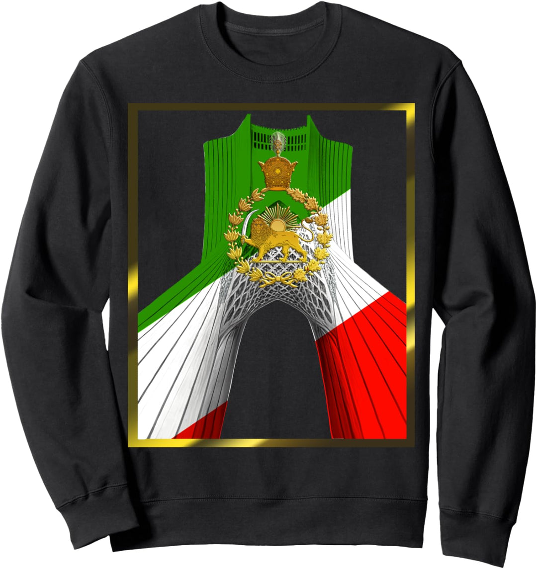 Iran Shahyad Tower AKA Azadi Turm mit Pahlavi Sonne und Löwe Sweatshirt