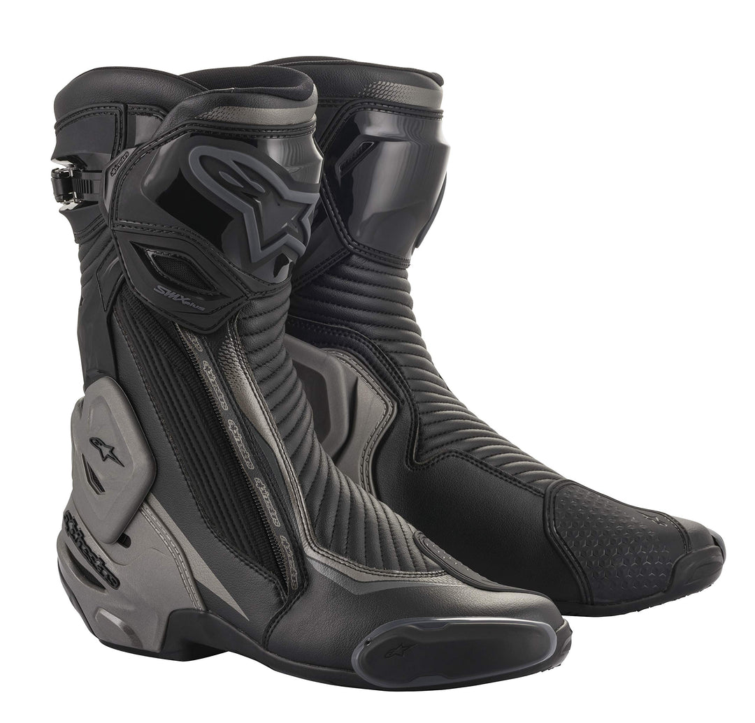 Alpinestars Herren Smx Plus V2 Boots Black/White/Fluo RedMotorcycle Clothing 40 EU Black Dark Gray,