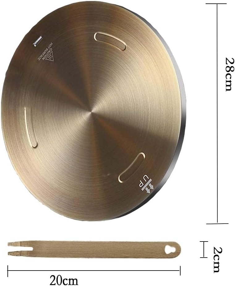 Grouarty 27,9 cm Wärme-Diffusorplatte, Edelstahl, Koch-Induktions-Adapter, Dimmerplatte für Elektro-