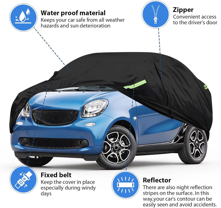 Autoplane Wasserdicht Atmungsaktiv Kompatibel mit Smart Fortwo 2006-2025