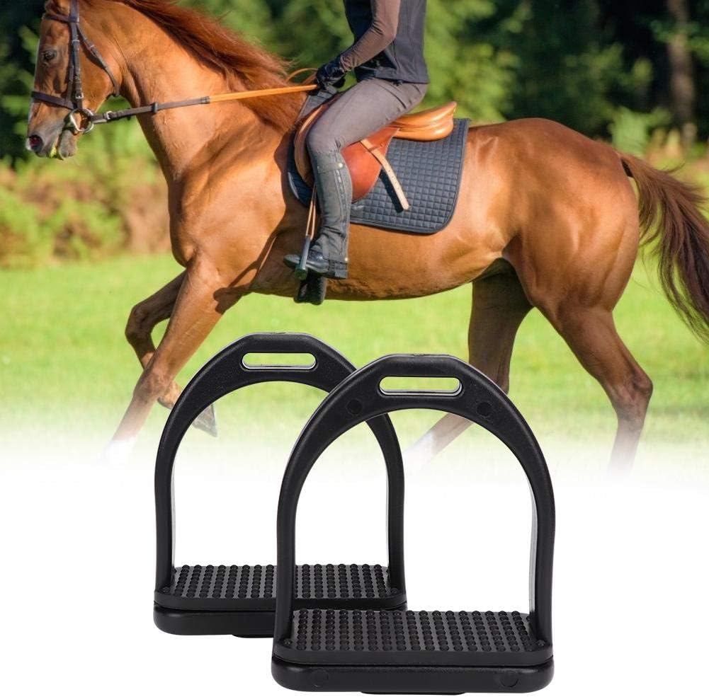 2Pcs Steigbügel für Sattel Sicherheits Steigbügel mit rutschfester Gummiauflage für den Pferdesport(