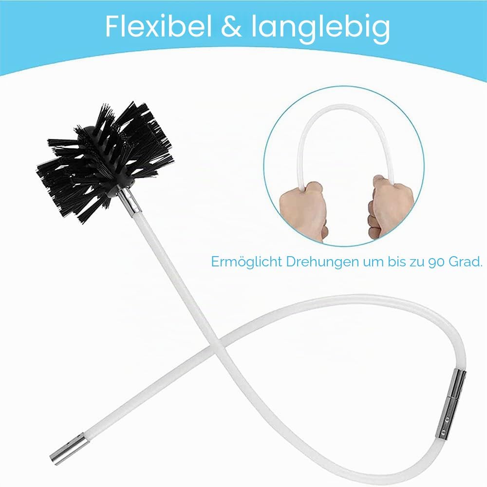 Ruolin Ofenrohrbürste Ofenbürste Kaminbürste, Kaminbürsten-Kit, Kanalentlüftungs Reinigungsset, Bürs