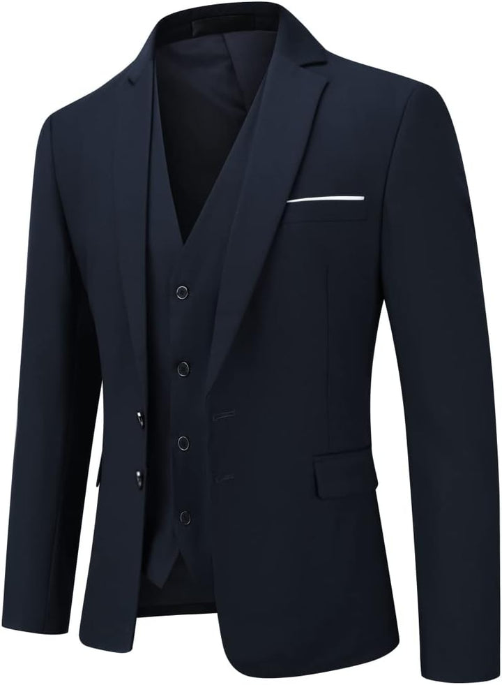 YOUTHUP Anzug Herren 3 Teilig Anzüge Slim Fit 2-Knopf Herrenanzug Modern Formell Sakko Weste Hose fü