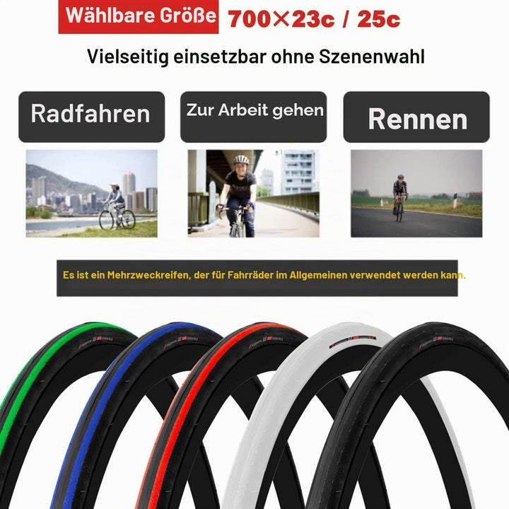GORIX Road Bike Slick Tire 700×23C or 700×25C Cycling Bicycle (Passion) 700×25c All White(1 Tire), 7