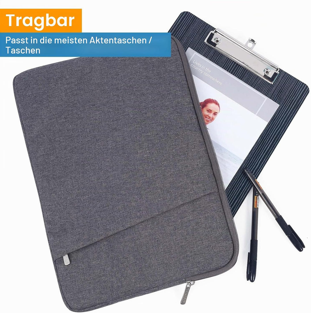 Klemmbrett A4, 5 Stück Holz, Hartplatten Mit Gummierter Metalklemme, Schreibbrett Pad Halter Clipboa