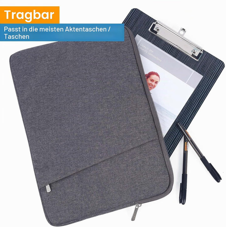Klemmbrett A4, 5 Stück Holz, Hartplatten Mit Gummierter Metalklemme, Schreibbrett Pad Halter Clipboa