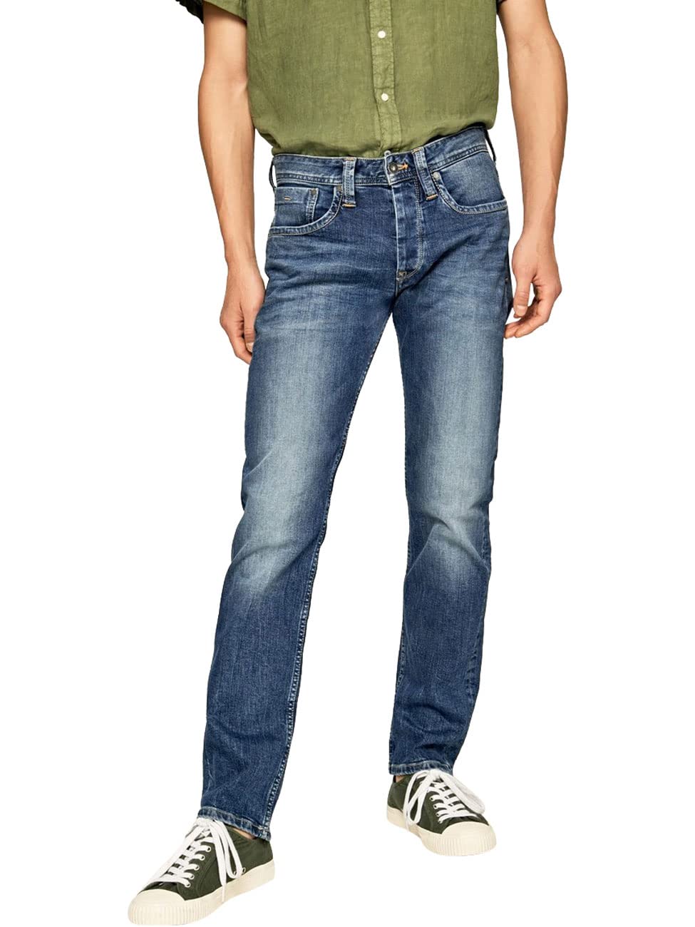 Pepe Jeans Herren CASH Jeans 30W / 30L 11oz Streaky Stretch Med, 30W / 30L 11oz Streaky Stretch Med