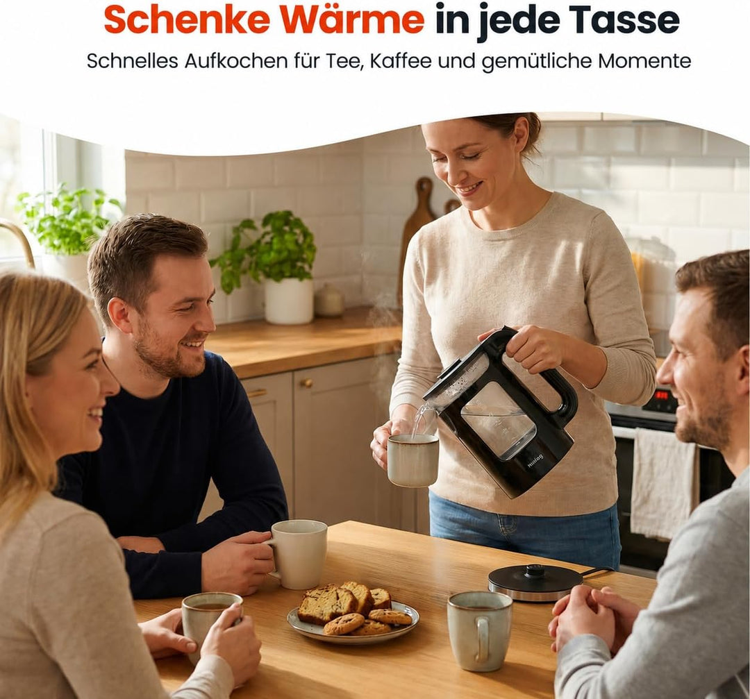 ELEKTRISCH, KABELLOS, 2200W, LEISTUNGSFÄHIG 1.7L, FENSTER, SCHWARZ 1.7 Liter Schwarz, Schwarz
