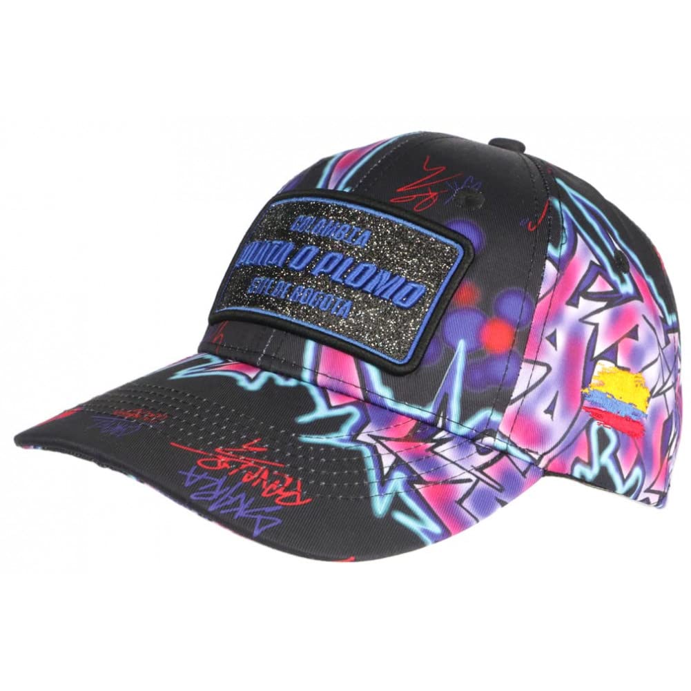 Kappe Plata O Blei, Blau und Rosa, Strass, Kolumbia Baseball – Unisex, blau, Einheitsgrösse