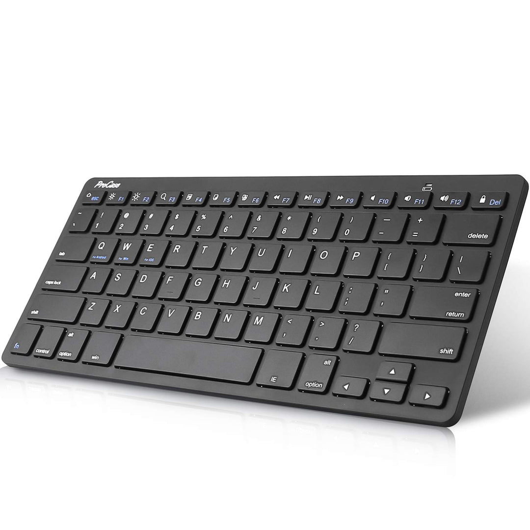 ProCase Universal Wireless US-English Keyboard (QUERTY-US Layout) for MacBook, Tablets, PC, Laptop,