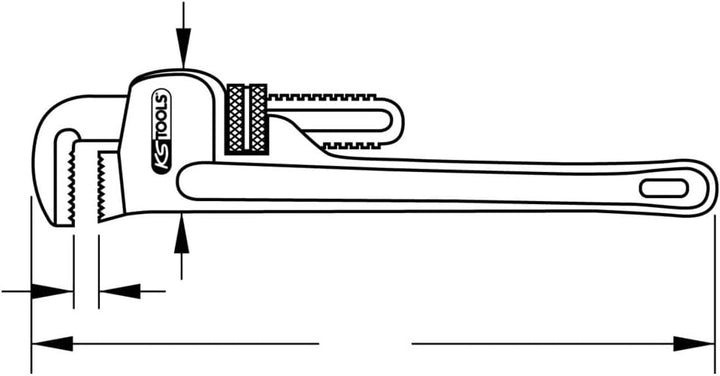KS Tools 114.0024 Einhand-Rohrzange, 2.1/2''