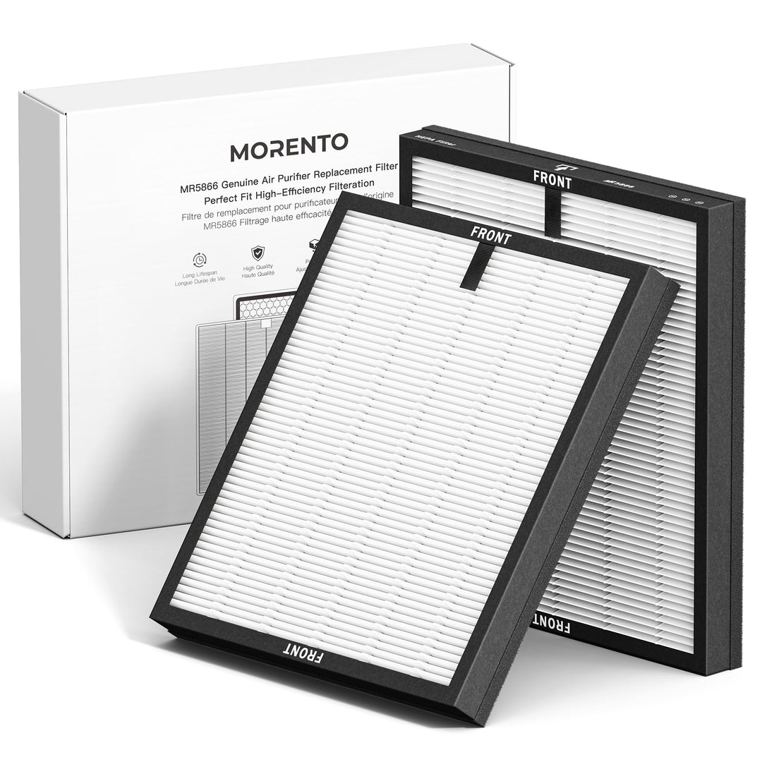 MORENTO Original Luftreiniger Ersatzfilter, True HEPA Filter Kompatibel mit MR5866 für 99.97% Luftve