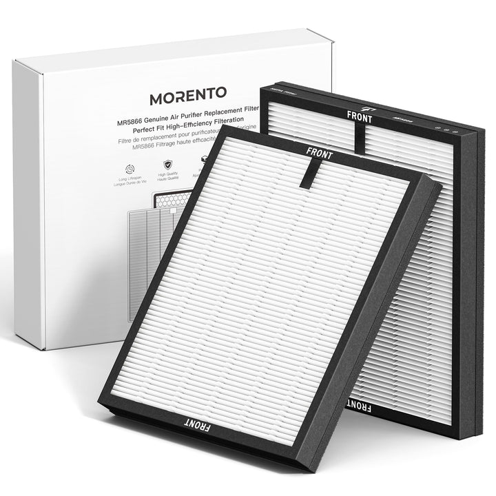 MORENTO Original Luftreiniger Ersatzfilter, True HEPA Filter Kompatibel mit MR5866 für 99.97% Luftve