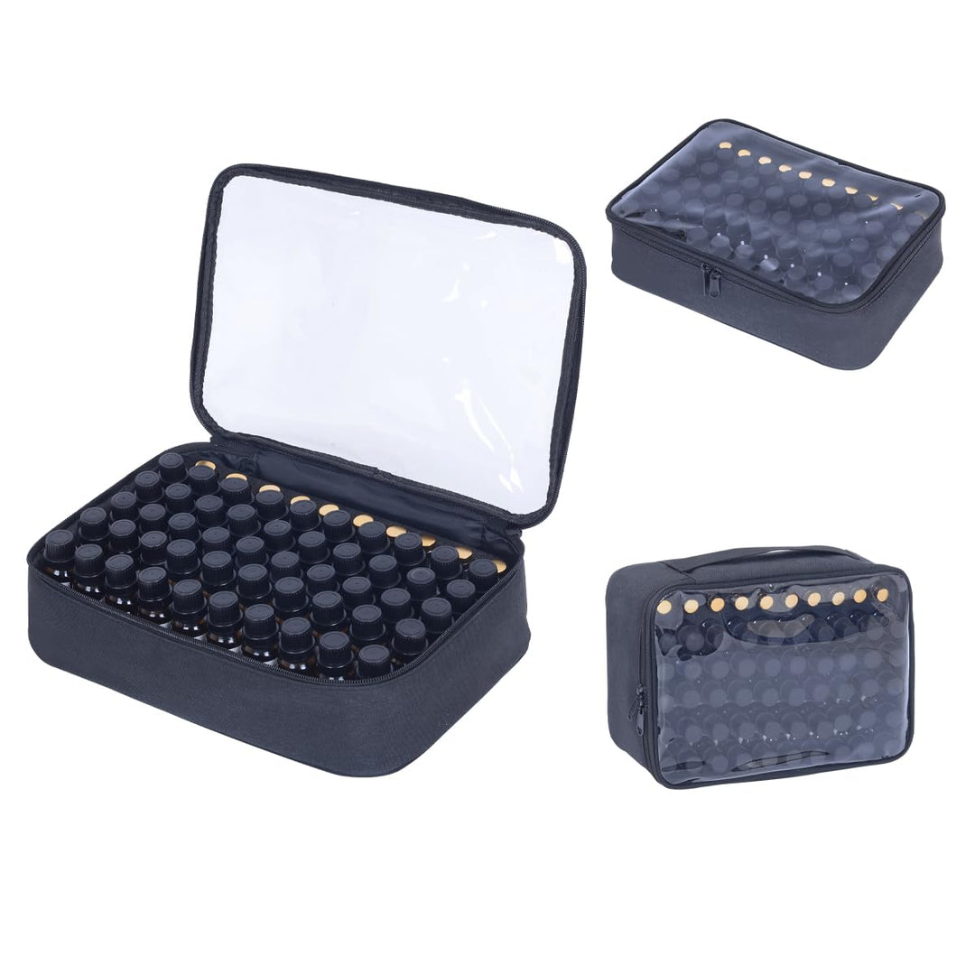 ätherische Öle Tragetasche hält 60 Gitter für 1-3ML Rollenflaschen 5ml, 10ml, 15ml Flaschen Aufbewah