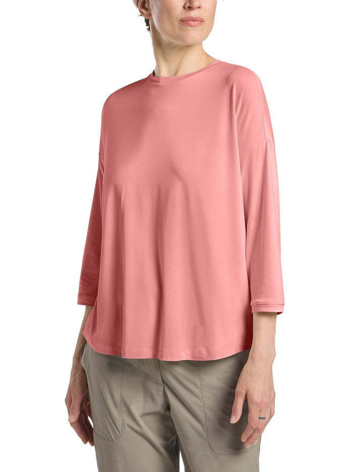 Jack Wolfskin Damen Travel 3 4 T W T-Shirt S Mineral Red Heather, S Mineral Red Heather