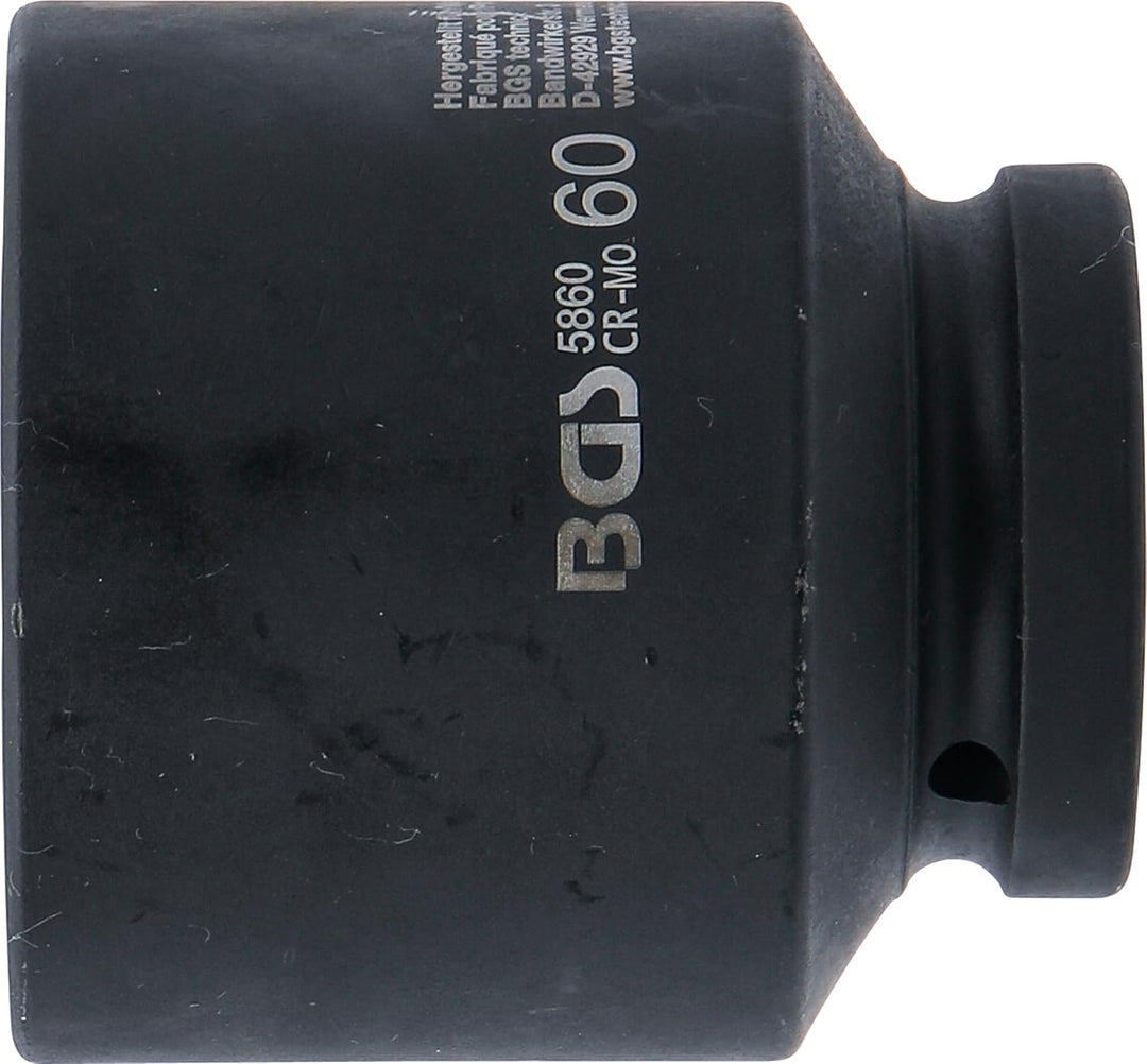 BGS 5860 | Kraft-Steckschlüssel-Einsatz Sechskant | 25 mm (1") | SW 60 mm Schlüsselweite: 60 mm, Sch