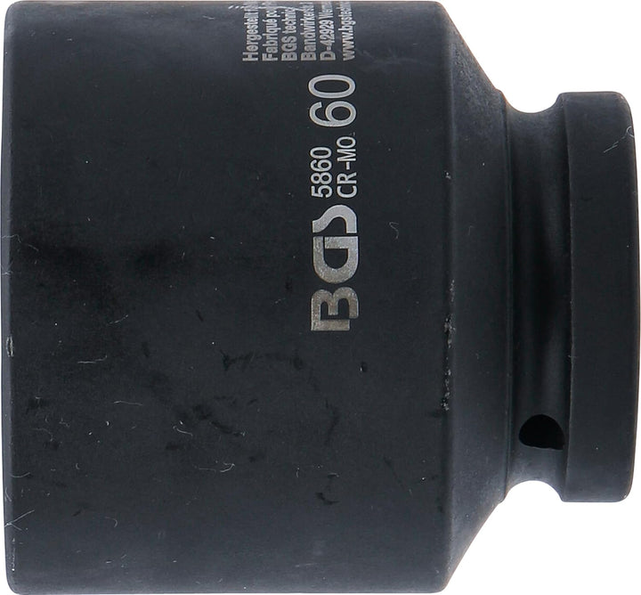 BGS 5860 | Kraft-Steckschlüssel-Einsatz Sechskant | 25 mm (1") | SW 60 mm Schlüsselweite: 60 mm, Sch