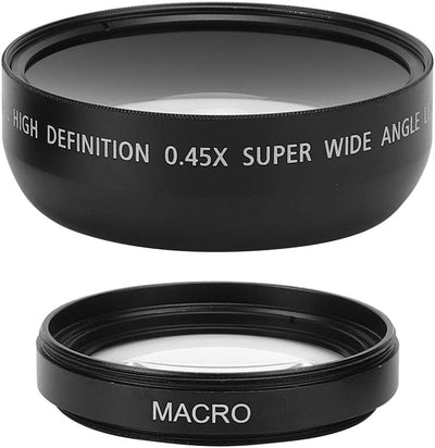 49mm Kamera Weitwinkelobjektiv, 0,45X Weitwinkel Makroobjektiv Universal für Canon für Nikon für Son